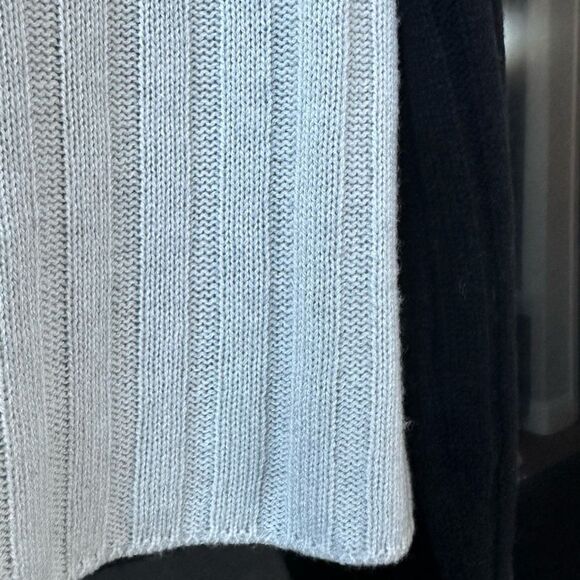 360 CASHMERE Jamie Colorblock Cashmere Blend Sweater Black White, Size S - Picture 5 of 11